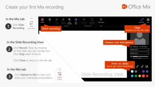 Office Mix - Powerpoint Mix Record A Video, HD Png Download, Free Download