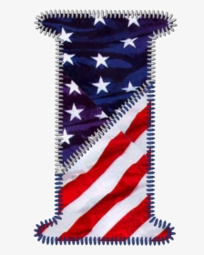 Abecedario Con Bandera De Tela Usa - Blue And White Stars, HD Png Download, Free Download