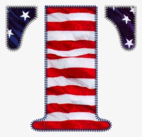 Abecedario Con Bandera De Tela Usa - Red White And Blue Letter U, HD Png Download, Free Download