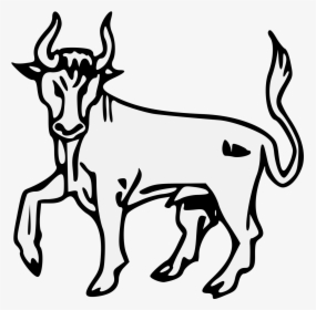Bull Passant Guardant , Transparent Cartoons - Animal Bull Pdf, HD Png Download, Free Download