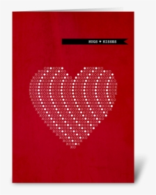 Xoxo Hugs & Kisses Greeting Card - Heart, HD Png Download, Free Download