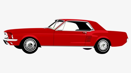 Family Car,classic Car,automotive Exterior - Ford Mustang Red Car, HD Png Download, Free Download
