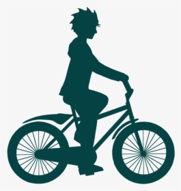 Boy On A Fat Tire Mountain Bike Turquoise Silhouette - Stranger Zia S Bike, HD Png Download, Free Download