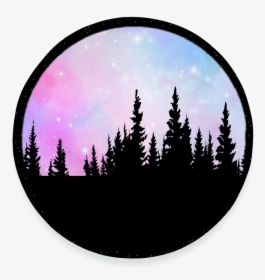 Cool Galaxy Background With Trees