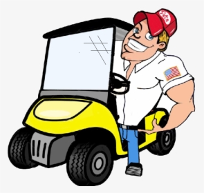 Golf Clipart Golf Buggy - Cartoon Image Of Golf Cart, HD Png Download, Free Download