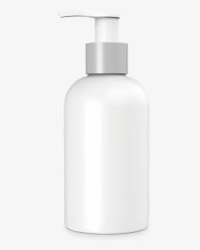 White Bottle With Lotion Pump - Plastic Bottle, HD Png Download, Free Download