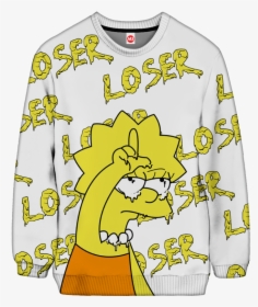 Loser Lisa Sweatshirt - Cartoon, HD Png Download, Free Download