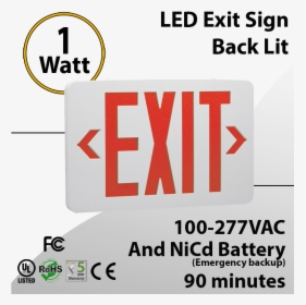 Exit Light Lighted Exit Sign Back Lit - Exit Sign, HD Png Download, Free Download