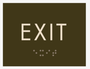 Exit Sign - Braille Signs, HD Png Download, Free Download