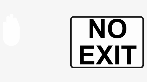 Black On White - Exit Sign, HD Png Download, Free Download