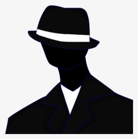 Fedora Silhouette Black White Clip Art - Fedora Silhouettes, HD Png Download, Free Download