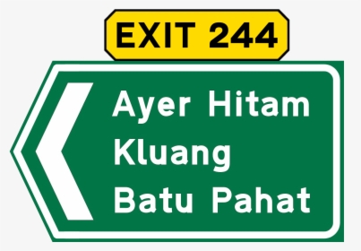 E2 Exit 244 0 M - Papan Tanda Batu Pahat, HD Png Download, Free Download