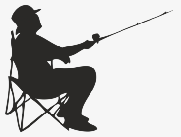 Fisherman Fishing Angling - Silhouette Of Man Fishing, HD Png Download, Free Download