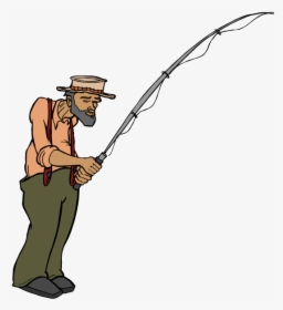 Transparent Fisherman Clipart - Cartoon Fisherman Transparent Background, HD Png Download, Free Download