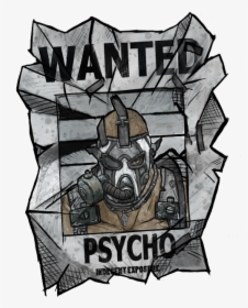 Krieg’s Wanted Poster On The I Wanna Be Wanted Head - Borderlands 2 Krieg Wanted Poster, HD Png Download, Free Download