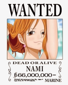 Bleed Area May Not Be Visible - One Piece Nami Bounty, HD Png Download, Free Download