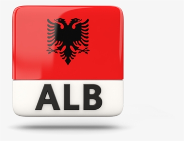 Square Icon With Iso Code - Albania Flag Icon Png, Transparent Png, Free Download