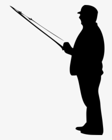Fisherman Clipart Black - Man Fishing Silhouette Png, Transparent Png, Free Download