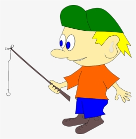 Fisherman, Boy, Children - Cartoon, HD Png Download, Free Download