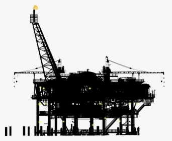 Offshore Platform Black And White, HD Png Download, Free Download