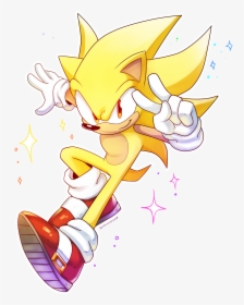 “a Super Sonic I Did For The Art Reveal Meme Thing - Dibujos De Super Sonic, HD Png Download, Free Download