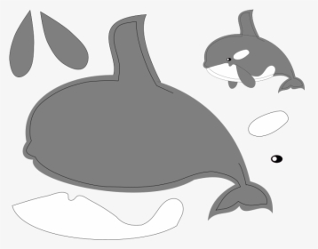 Orca Puppit Pattern - Killer Whale Felt Pattern, HD Png Download, Free Download