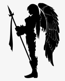 Silhouette Of A Woman Warrior, HD Png Download, Free Download