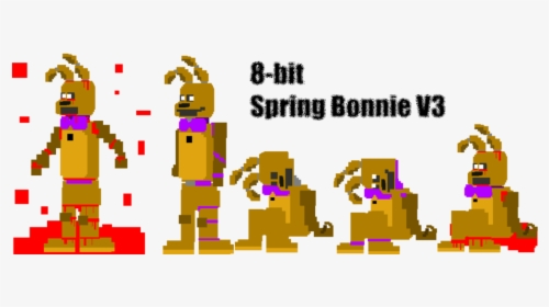 [fnaf] 8-bit Spring Bonnie V3 By Icespiritlynx - 8 Bit Spring Bonnie, HD Png Download, Free Download