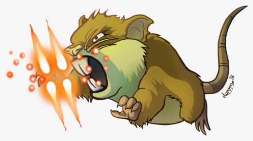 Raticate Used Hyper Fang By Dragonchildx - Rattata Used Hyper Fang, HD Png Download, Free Download
