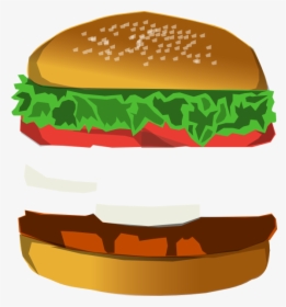 Burger With Space Clip Art At Clker - Clipart Burger Bun Png, Transparent Png, Free Download