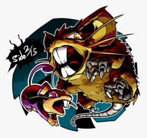 Rattata And Raticate - Cartoon, HD Png Download, Free Download