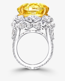 A Graff Yellow And White Diamond Ring Featuring A Fancy, HD Png Download, Free Download