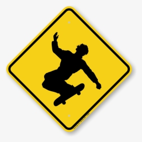 Skateboarding Allowed Signs Zoom - Pedestrian Crossing Sign Clip Art, HD Png Download, Free Download