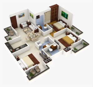 Unique Plan 3d Plans For Houses Full Size - 2 Story House Floor Plan Designs, HD Png Download, Free Download