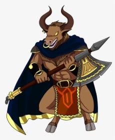 Minotaur Warrior - Cartoon, HD Png Download, Free Download
