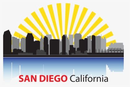 Transparent Miami Skyline Silhouette Png - San Diego California Png, Png Download, Free Download