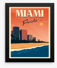 Miami Florida Travel Poster, HD Png Download, Free Download