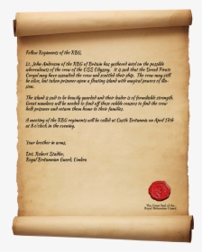 Old Straticsa Letter To The Regiments - Dear Past Self Letter, HD Png Download, Free Download
