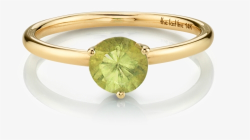 Large Solitaire Peridot Ring - Birthstone, HD Png Download, Free Download