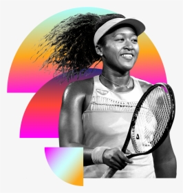 Photo Illustration Of Naomi Osaka In Black And White - Naomi Osaka Black And White Png, Transparent Png, Free Download