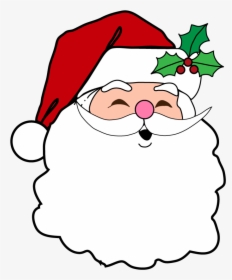 Christmas Santa Face Transparent Images - Christmas Advent Calendar To Draw, HD Png Download, Free Download