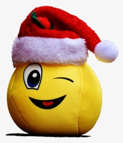 Christmas, Smiley, Funny, Laugh, Wink, Santa Hat - Cute Cartoon Images For Dp, HD Png Download, Free Download