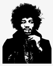 Jimi Hendrix Black And White Drawing Bear - Jimi Hendrix Black And White, HD Png Download, Free Download