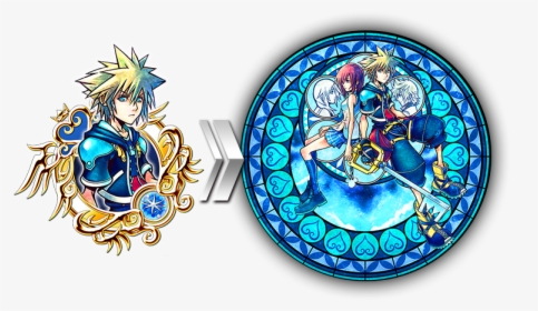 Stained Glass 8 Exp - Official Kingdom Hearts Stained Glass, HD Png Download, Free Download
