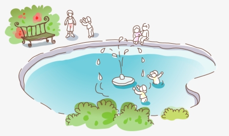 Cartoon Fountain Illustration, HD Png Download, Free Download