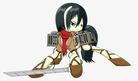 Parallaxmlp, Attack On Titan, Mikasa Ackerman, Ponified,, HD Png Download, Free Download