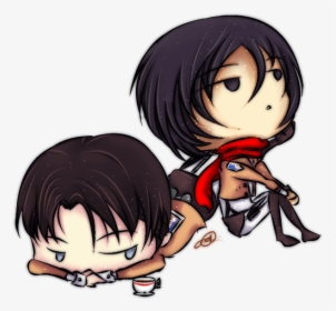 “ Tiny Mikasa And Levi With A Transparent Background, HD Png Download, Free Download