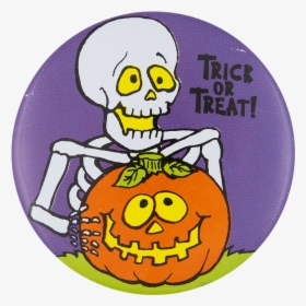 Trick Or Treat Skeleton Event Button Museum, HD Png Download, Free Download