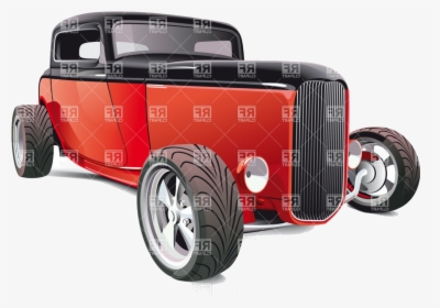 Hot Rod Vector Front View Vintage Retro Auto Clipart, HD Png Download, Free Download
