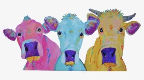 Watercolor Cows Trio Luckybird Clothing Co, HD Png Download, Free Download